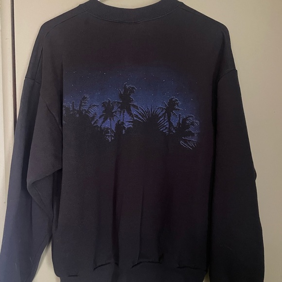 Rare VTG Lee Black Tiger Double sided Graphic Sweatshirt Sz L - Picture 5 of 7